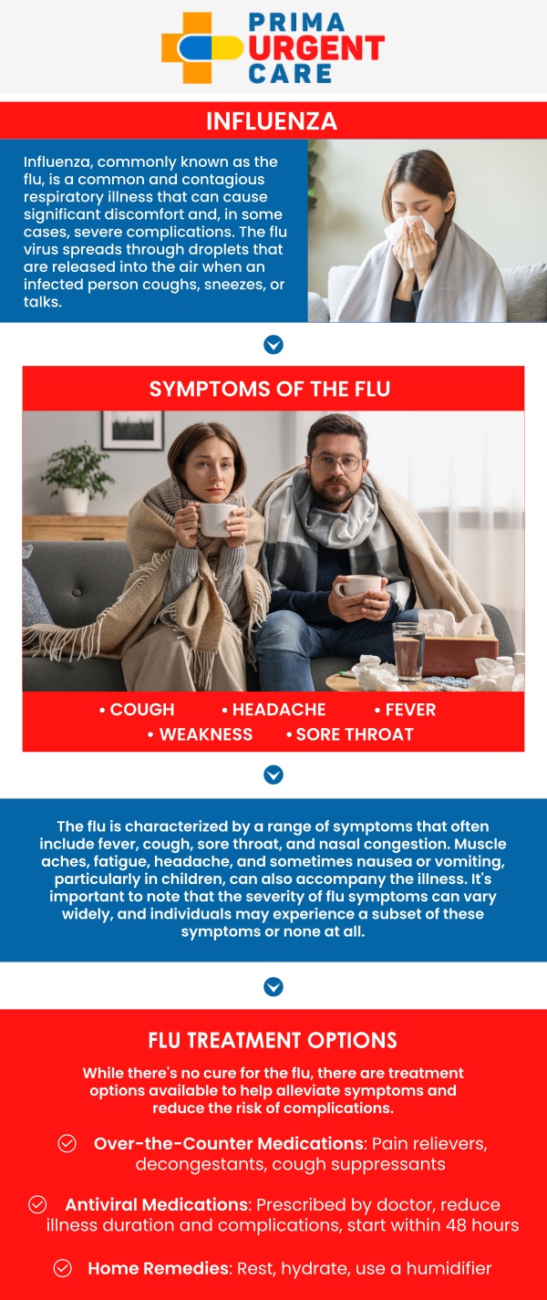 Flu symptoms can appear suddenly and may worsen quickly without timely care. Prima Urgent Care provides flu testing and treatment services in Fairfax, VA, helping patients understand their symptoms and take appropriate next steps early. Susane Njomo, DNP, leads flu-related care with a focus on prompt evaluation and patient education. By addressing symptoms early, urgent care can help support recovery and reduce the risk of spreading illness to others. For more information, contact us or book an appointment online. We are conveniently located at 3903 Fair Ridge Dr Suite Q, Fairfax, VA 22033.